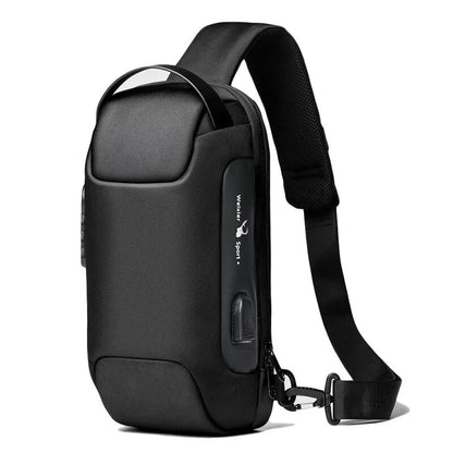 Stylish Men's Anti-Theft USB Crossbody Bag - Waterproof Oxford Waist Bag for Short Travel & Everyday Use